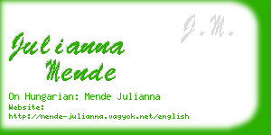 julianna mende business card